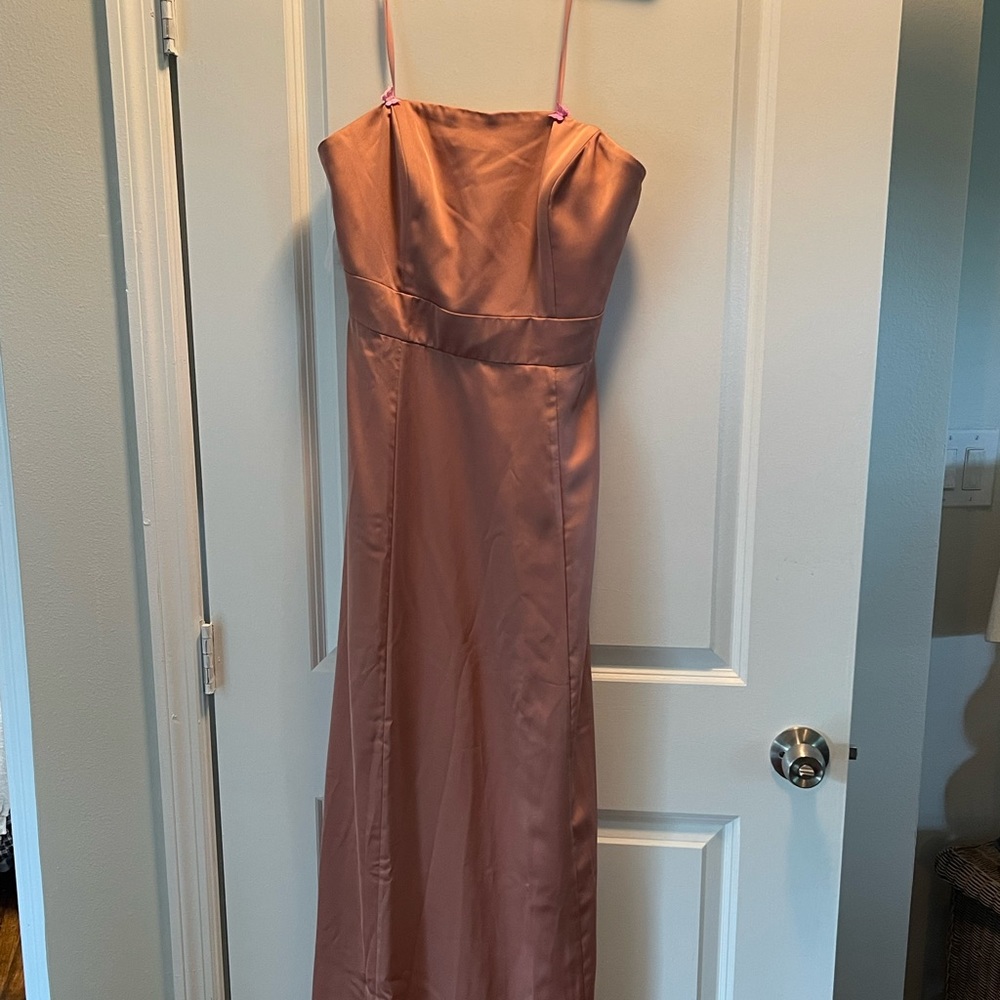 Fame and Partners - NWT Strapless formal dress - matte satin blush bridesmaid